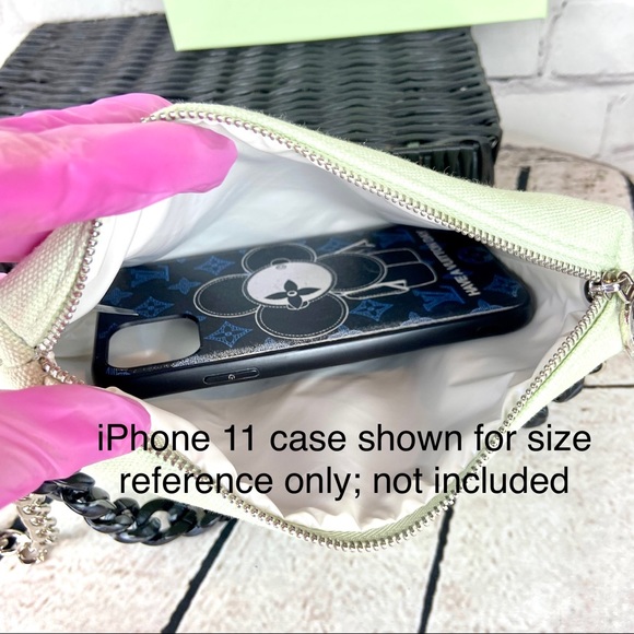 CHANEL seafoam green beauty line cosmetic pouch crossbody or bumbag tote - Picture 6 of 16